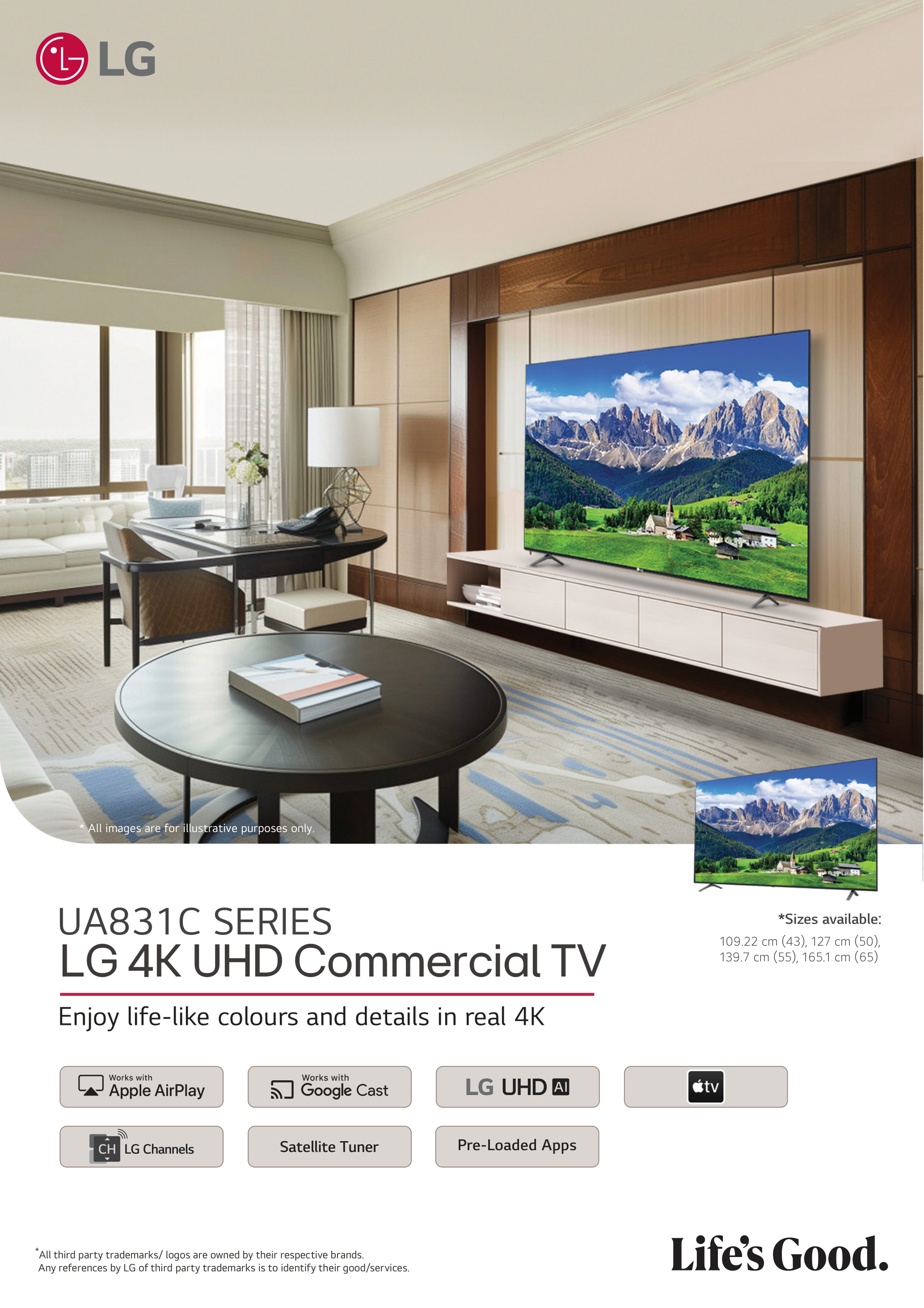 LG 4K UHD Commercial TV (UA831C Series)